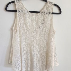 Cream lace top